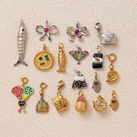 Pendentif porte-bonheur Poisson Koi en acier inoxydable plaqué or 18 carats sous vide, résistant au ternissement, pour collier DIY