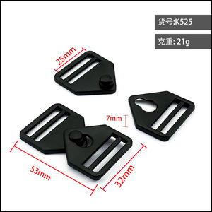 Adjustable Zinc Alloy Buckle 25mm Black For Belts Bags Backpacks Pet Collars Quick Release <b>Webbing</b> Closure Parts - Product Image 5