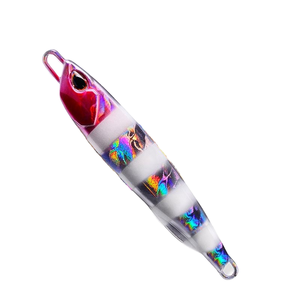 Leurre de pêche au jigging Burle JG-14 - Hameçon à fente pour sang recouvert de plomb et de métal 50g - Appât artificiel dur pour la pêche en <span class=keywords><strong>bateau</strong></span> en mer - Product Image 1