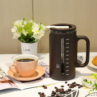 Cafetière française en plastique Presse française en plastique portable en verre à haute teneur en borosilicate Service à café et à thé en plastique Cafetière