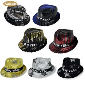 Шляпа YACHEN с блестками в канун Нового года, золотая, черная, серебряная шляпа для взрослых, для мужчин и женщин, рождественские Новогодние украшения для вечеринки - Product Image 2