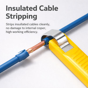 Cuchillo Pelacables Aislado VDE de 1000V, Pelacables Multifuncional para Electricistas con Cuchilla Recta/Curva/Gancho - Product Image 5
