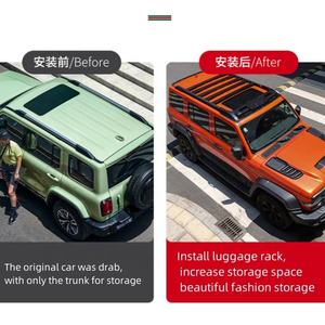 تخفيضات هائلة 4X4 طقم جسم علوي للطرق الوعرة مع رف سقف من سبائك الألومنيوم بمصباح وسقف - Product Image 6