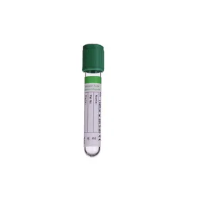 Gel heparinizado para coleta de sangue, 1ml/2ml/3ml/4ml, vidro verde, para teste de lítio, vácuo, tubos de coleta de sangue com china