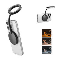 Lampe LED annulaire magnétique pliable rechargeable M15 pour selfie, maquillage, photographie, YouTube, lecture, téléphone portable, 64 SMD