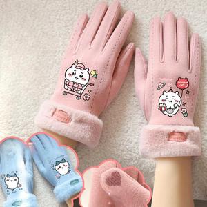 Guantes Táctiles Chikawa Hachi & Usagi, Guantes de Invierno para Niños, Forrados de Felpa Térmica, Gruesos, para Exteriores - Product Image 1