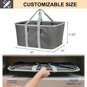 Collapsible <b>Laundry</b> <b>Basket</b> <b>Foldable</b> <b>Laundry</b> Tote Bag 50L Large Capacity with Handles for Small Spaces 2 Pack - Product Image 2