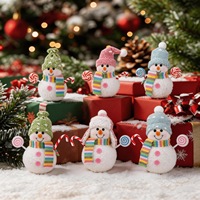 Nouveauté : Lampe LED Bonhomme de Neige Lumineux pour Décoration de Table de Noël, Ornement de Scène Intérieure Festive