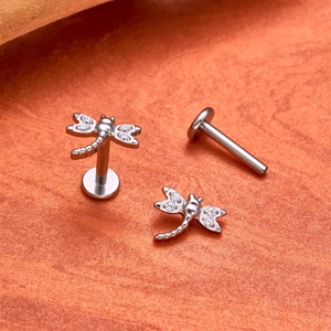 <span class=keywords><strong>Orecchini</strong></span> Labret in Titanio G23 16G con Zirconi Multi-Stile, Piercing alla Moda per Naso, Labbra, Trago, Elica, Daith, Lobo, Gioielli per il Corpo - Product Image 5
