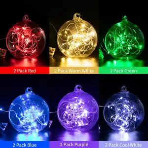 כפתור סוללת פקק חוט נחושת אור מחרוזת פיות LED חג המולד תאורת חג המולד מיני רסיס חוט פיות אורות Led מחרוזת