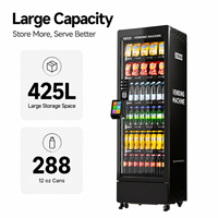 Compresseur de refroidissement pour distributeur automatique XMAI 425L pour aéroports et gares, avec caméra IA, paiement par carte, 4G, reçus numériques et gestion des stocks
