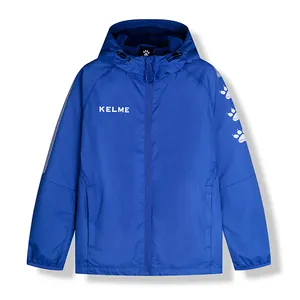 Kelme jaqueta personalizada para crianças, jaqueta de chuva para treinamento de futebol, basquete, futebol à prova d' água, zíper