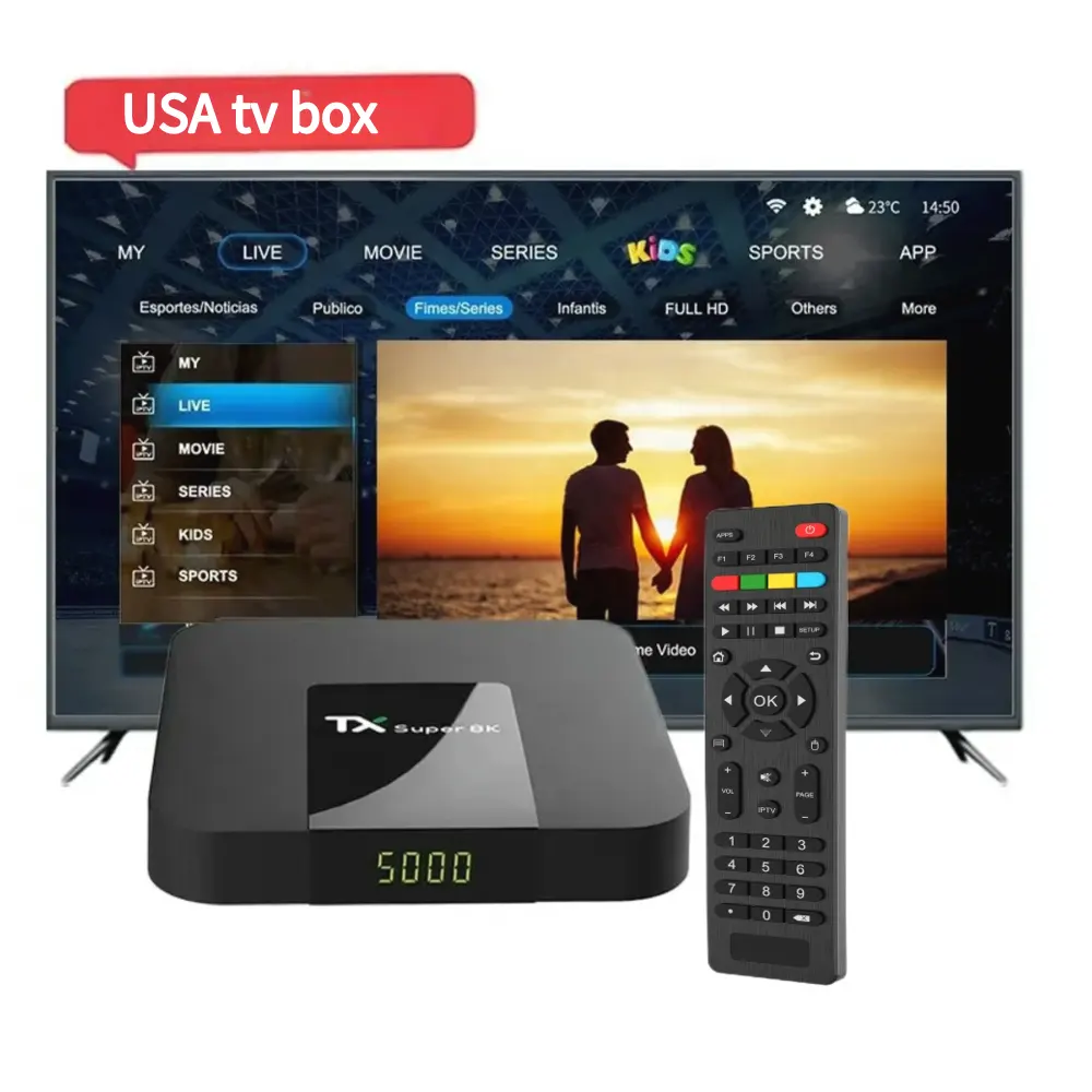 Usa Android Ip Tv Box Gratis Proeftest 2024 Beste 4K Xxx Video Internet Set-Top Box Home Media Player 24H Verzending Dropshipping