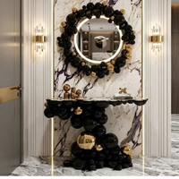 Miroir Bocadolobo Balloon, miroir décoratif en acier inoxydable de style italien de luxe, miroir d'entrée haut de gamme de designer