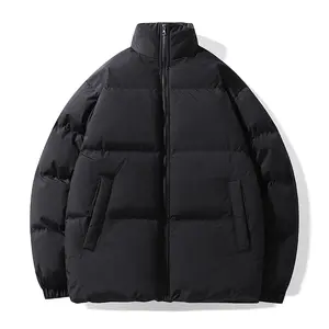 OEM özel tasarım erkek kış standı yaka ışık kısa kalın ve fleecy kapitone ceket erkek artı boyutu ceket
