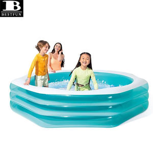 Grande <span class=keywords><strong>piscine</strong></span> gonflable octogonale en PVC épaissi, <span class=keywords><strong>piscine</strong></span> familiale gonflable hors sol pour enfants et adultes, jardin extérieur - Product Image 1