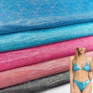 ผ้าเนื้อเมทัลลิกฟอยล์สีนีออนสดใส ยืดได้ 4 ทิศทาง ผลิตจากโพลีเอไมด์ผสมสแปน<span class=keywords><strong>เด็ก</strong></span>ซ์ เหมาะสำหรับชุดชายหาด กระโปรงเต้นรำ และชุดว่ายน้ำ ขายดี - Product Image 1