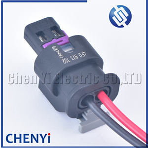 2ขา AMP หัวฉีดน้ำมันเชื้อเพลิงอัตโนมัติสายเชื่อมต่อเซ็นเซอร์รับแรงกระแทกกันน้ำปลั๊ก0-2112986-1 1-1718643-1 4F0973702 4F0 973 702 - Product Image 6