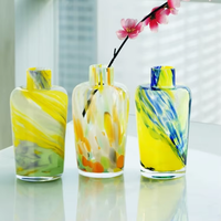 Bouteille de parfum vide en verre de 500 ml pour diffuseur à bâtonnets d'aromathérapie, avec logo personnalisé, estampage doré et boîte d'emballage, forme YAFU, vente en gros