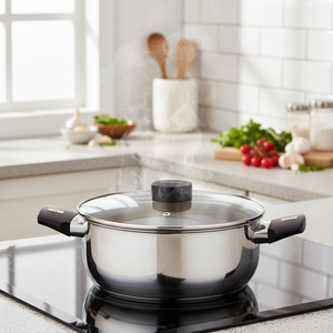 Pentola Elite in acciaio inox con coperchio in vetro 22 cm (Monix M240322) - Product Image 3