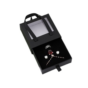 Customizable Logo Portable Window Drawer Jewelry <b>Storage</b> Box <b>Earrings</b> Ring Bracelet Pendant Eco-friendly Packaging Paper Box - Product Image 5