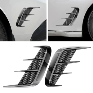 1 Paire de protections latérales de pare-chocs avant de voiture en TPU, couleur noir/fibre de carbone, avec couvercle de ventilation universel pour ailes latérales - Product Image 1