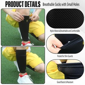 Espinilleras de fútbol para niños, jóvenes, adolescentes, adultos, espinilleras y mangas de calcetín para niños de 3 a 15 años, protección para niños y niñas - Product Image 5