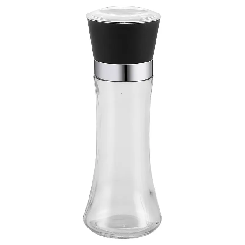 Best price manual disposable spice salt and pepper mill, wholesale 180ml 300ml glass plastic spice salt pepper grinder