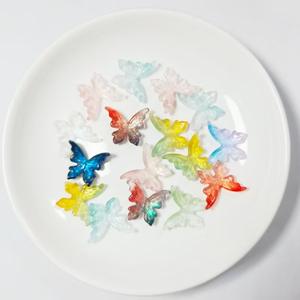 Acrylique dégradé papillon bricolage accessoires de bijoux faits à la main perlé couleur mélangée acrylique perles de rocaille fabrication de bijoux - Product Image 2