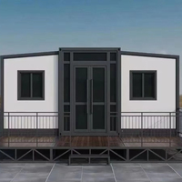 Maison conteneur sécurisée préfabriquée pliable et extensible, résistante aux ouragans, de 20 pieds ou 40 pieds, 5 chambres avec salle de bain et cuisine