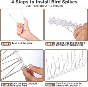 Chim kiểm soát gai không giết chết chống chim thép không gỉ chim thấm gai bền Pigeon Repellent gai - Product Image 5