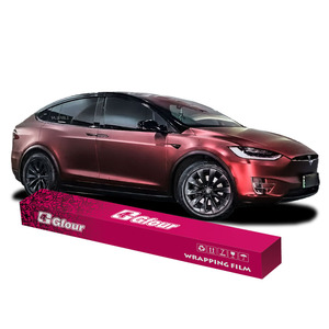 Vinilo Adhesivo para Carrocería de Automóvil, Color Rojo Romance, Acabado Satinado Cromado Mate, Alta Elasticidad, PET - Product Image 6