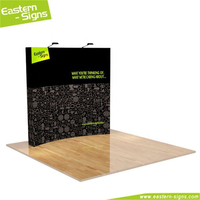 Support d'affichage mural en aluminium pliable personnalisé 3x4 avec impression par sublimation sur tissu polyester courbé pour stand de salon professionnel