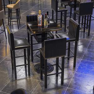 Venta al por mayor de fábrica, muebles de Bar, taburetes altos de hierro modernos y juego de sillas de mesa de Bar para tabernas pequeñas y discotecas - Product Image 3