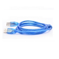 Cable de Datos USB 2.0 Macho a Macho de Alta Calidad, 0.3m, Núcleo de Cobre Puro, para Computadora, Cámara, Impresora, Consola de Videojuegos - En Stock
