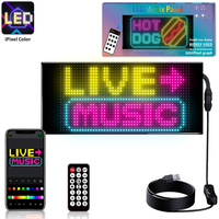 Panneau matriciel pour voiture Écran dur 5V USB RGB Panneau matriciel flexible 28*12cm Panneau matriciel pour extérieur