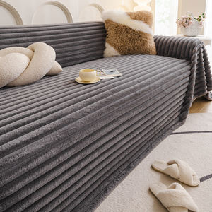 Funda de sofá de pelo de conejo, suave, crema, viento, suave, pegajosa, felpa, antideslizante, cálida en otoño e invierno - Product Image 3