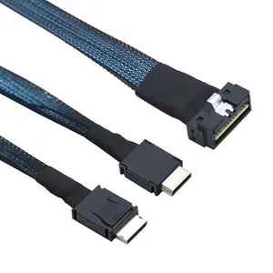 Cable adaptador PCI-E Ultraport Slimline SAS 4.0 LP de perfil bajo SFF-8654 Dual 2X OCulink 8611 <span class=keywords><strong>4i</strong></span> de 38 pines con cobre estañado para computadora - Product Image 4