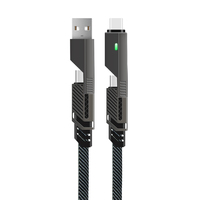 Câble de charge super rapide USB et USB-C Type-C 4 en 1 60W Téléphone et montre Câble de charge super rapide pour plusieurs appareils