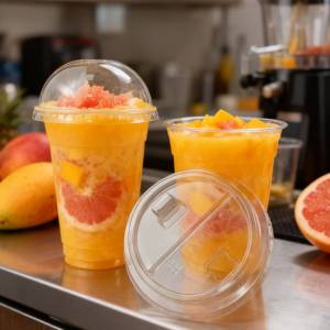 Gobelet en plastique jetable PET 10-24oz 89mm pour fruits, lait, thé, café, bière, jus, vin, soda, dessert, multi-usages - Product Image 4