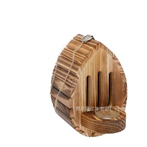 Comedero de madera para mariposas, pequeño, colgante, acabado natural, hábitat para pájaros y mariposas para jardín exterior - Product Image 4