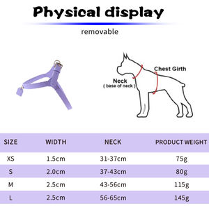 Collar de cuero para perro vegano Pu con cuentas moradas y logotipo de etiqueta personalizada con juego de correa - Product Image 6