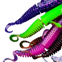 Nouvelles leurres souples flottantes en TPE, 6,8 cm 2,5 g et 7,6 cm 3,5 g, en forme de crevettes et vers, pour la pêche au bar, à la perche et au Black Pit, avec montage Ned Rig