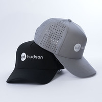 Gorra Trucker de Secado Rápido al por Mayor en Stock, Gorra Personalizada con Perforaciones Láser, Gorra de Béisbol Impermeable de 5 Paneles