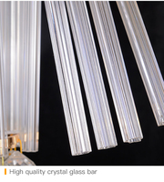 Lampu gantung panjang mewah untuk ruang tamu dupleks lapis ganda lampu gantung unik kristal emas Vila lobi Hotel untuk rumah