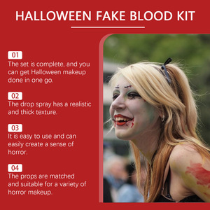 Eelhoe Halloween realista simulado sangre conjunto ambiente festivo efectos especiales maquillaje para uso facial - Product Image 3