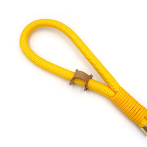 2025 producto de tendencia tiktok, superventas, correa de perro suave con gancho dorado, correas amarillas para mascotas, cuerda de moda, correa de perro de poliéster a granel - Product Image 4