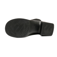 Bottines à plateforme pour femmes, bout carré, talon bloc épais, fermeture éclair, tige en tissu extensible, doublure en microfibre, semelle en caoutchouc