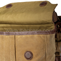 Sac de chasse aux oiseaux en cuir ciré sur mesure avec ceinture