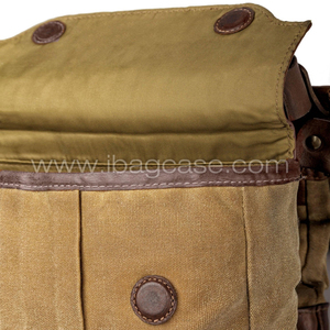 허리 벨트와 사용자 정의 가죽 왁스 캔버스 유산 조류 사냥 가방 - Product Image 2